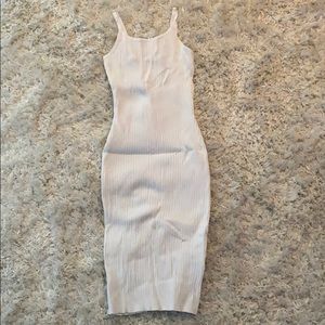 Naked wardrobe white small ribbed dress